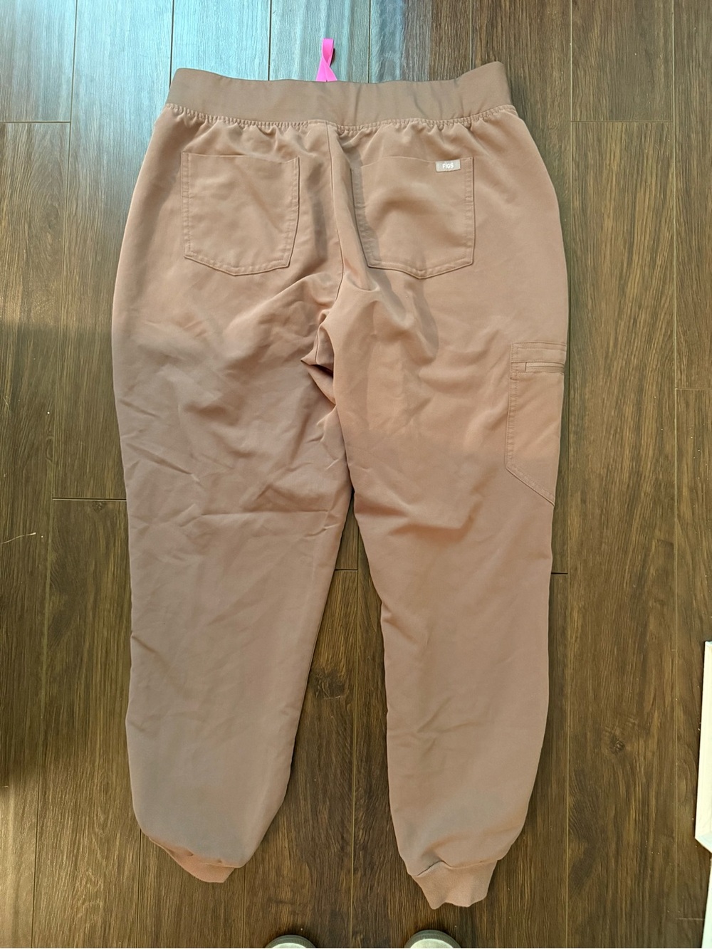 FIGS Zamora jogger scrubs. Size XL in Smokey taupe, pink accents. EUC. (1353) - Picture 3 of 3